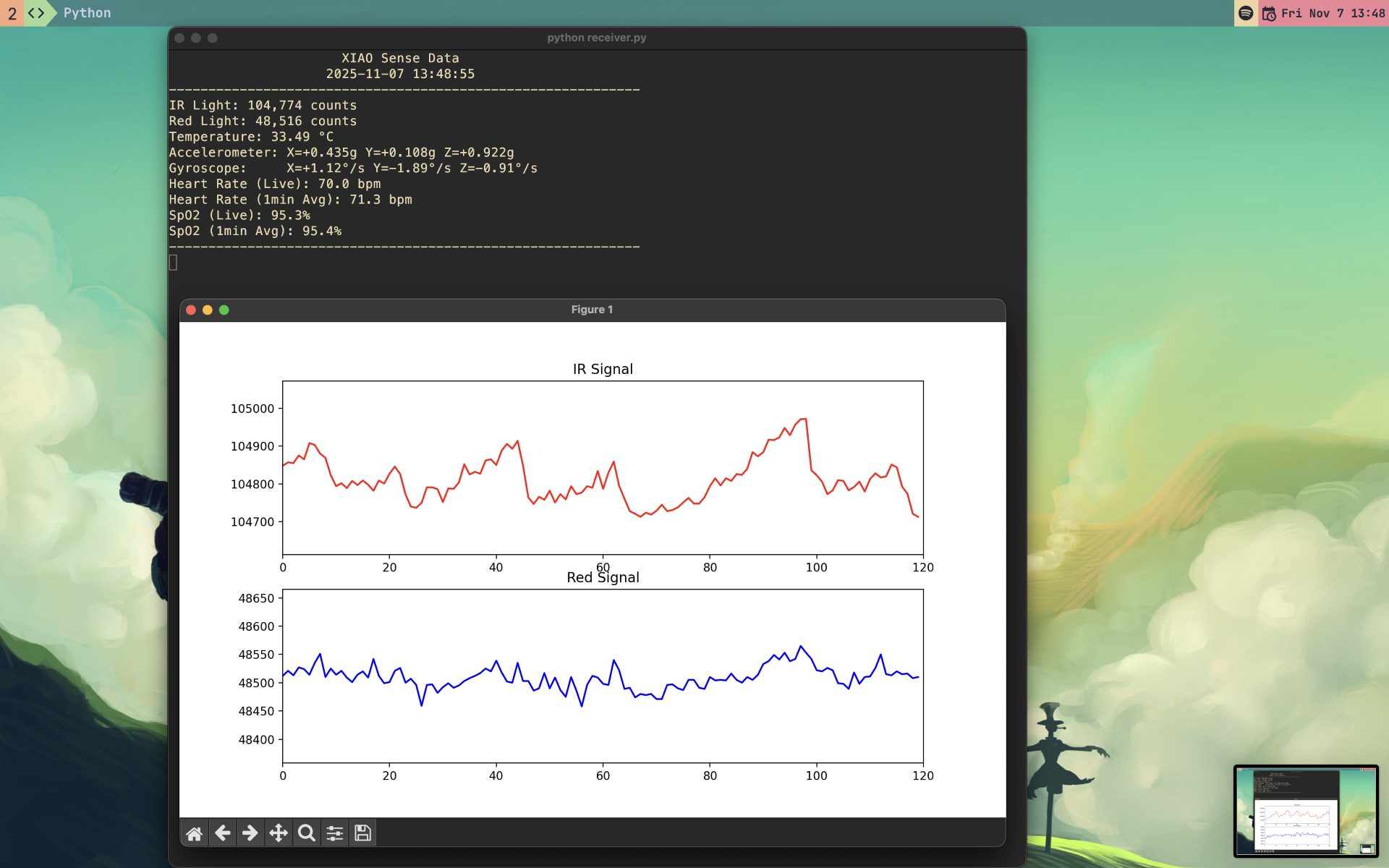 BCS watch receiver software screenshot